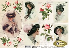 Декупажная карта Девушки Фишера (E-100) (упаковка)