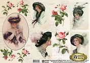 Декупажная карта Девушки Фишера (E-100) (упаковка)