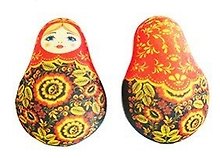 Сувенир, Игрушка-антистресс Матрешка Хохлома [TOY15-15003]