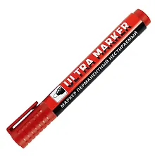 Маркер перманентный «Ultra Marker» красный 3,5 мм, Brauberg