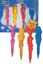 Карандаши восковые 4цв "Винни Пух" фигурные, к/к, подвес, Disney