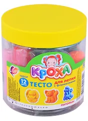 Тесто для лепки с формочками 12 цветов "Питомцы"