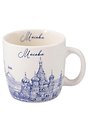 Кружка Москва Набережная (фарфор) (синий рисунок) (060-7-22)