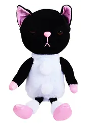 Мягкая игрушка Котик, с помпонами, 23см, в ассортименте