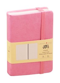 Записная книжка «Розовый кварц» А6, 96 листов в линейку, экокожа, Joy Book
