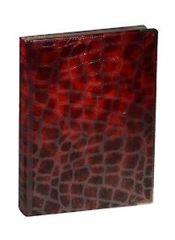 Книга для записей А4 160л кл. "Grand croco" иск.кожа, поролон, бордо, мет.уголки, тонир.блок, золот.срез, ляссе, Listoff