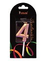 Свеча для торта Цифра 4 Градиент (4см) (блистер) (12-7color-candle_30)