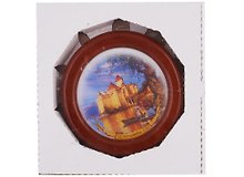 Пластик Фрейм Рамка для фото круглая МДФ d=10см клен