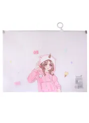 Папка на молнии А4 "Девушки аниме" ассорти