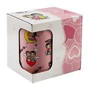 Кружка Love is… Розовый паттерн (керамика) (330мл) (коробка)