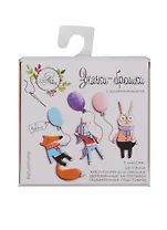 Набор для творчества, Арт Узор Брошки деревянные "Happy friends", набор для создания, 8*8*1,5 см 2522642