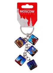 Брелок гроздь Москва (квадраты) (176-5-19-2-FK)