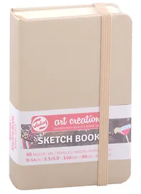 Блокнот для зарисовок 9*14см 80л "Art Creation" 140г/м2, 7БЦ, Белое золото (цвет металлик), Fabriano 