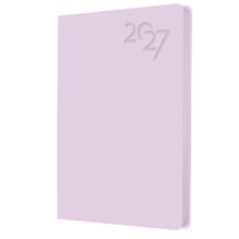 Ежедневник дат. 2027г. А6 176л "Soft Touch" нежный лавандовый, иск.кожа, интегр.переплет, тонир.блок, скругл.углы, ляссе, инд.уп