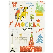 Обложка для паспорта Москва Символы города (ПВХ бокс) (ОП2019-226)