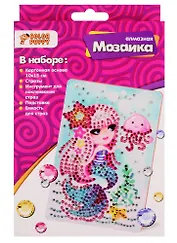 Набор для творчества Color Puppy Алмазная мозаика Русалка 10*15см