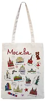 Сумка Москва Пиктограммы (текстиль) (106-2-19P)