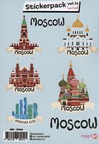 Набор стикеров "Иллюстрированная Москва"