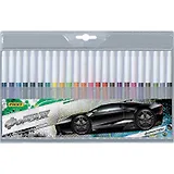 Фломастеры 24цв "Форсаж" невент.колпачок, пл/к, Proff