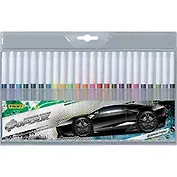 Фломастеры 24цв "Форсаж" невент.колпачок, пл/к, Proff