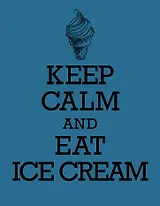 Книга для записи рецептов. KEEP CALM and EAT ICE CREAM