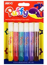 Краски объемные "Puffy" в наборе 6 цв. с европодвесом (PUP10B6) (4+) (блистер)