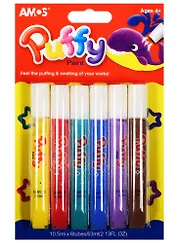 Краски объемные "Puffy" в наборе 6 цв. с европодвесом (PUP10B6) (4+) (блистер)