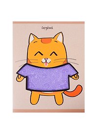 Тетрадь общая «Модный кот», 48 листов в клетку, А5, в ассортименте - Unnika
