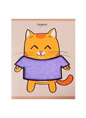 Тетрадь в клетку Unnika, "Модный кот", 48 листов, в ассортименте