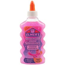 Клей для слаймов Elmers, 177 мл, с блёстками, розовый