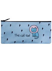 Пенал-косметичка "The Cat Sad", ткань 
