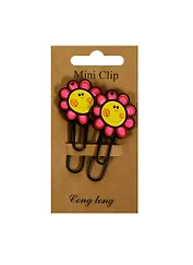 Скрепки-закладки мини Цветы 9 лепестков (2шт.) (003664)