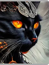 Тетрадь в клетку Listoff, "Фантастическая кошка", А4, 80 листов