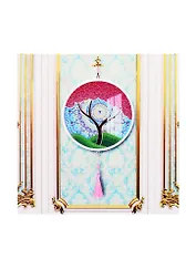 Алмазная мозаика с подрамником Дерево (YKH21) (кругл./d=24см) (с част. заполн.) (камни разн. форм) (16цв) (Рыжий Кот) (3+) (коробка)