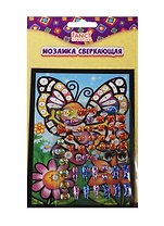 Мозаика сверкающая (FD080384) (картинка-основа/15х10см+самокл.сверк. стразы) (6 диз. ассорти) (3+) (упаковка)