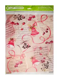 Рисовая бумага для декупажа Craft Premier Зимние ягоды (CР09309) (А3) (25г/м) (упаковка)