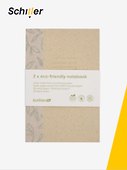 Записная книжка «ECO» А6, 28 листов в клетку, сшивка, 2 штуки, Schiller - 1