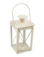 Подсвечник-фонарь белый (15х7)