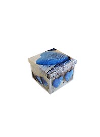 Коробка подарочная "Синее сердце" 10*10*9см, картон, Вейксинг