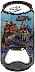 Магнит-открывашка банка "СПб. Коллаж аква"