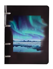 Тетрадь 100л кл. "Сияние" на кольцах, пласт.обл., полноцв.печать