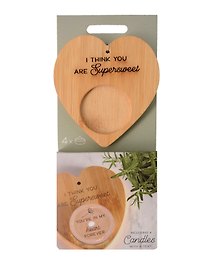 Набор чайных свечей с подсвечником Сердце Supersweet (4 штуки)