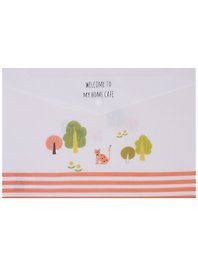 Папка -конверт «Welcome to my home cafe» А4 на кнопке, в ассортименте