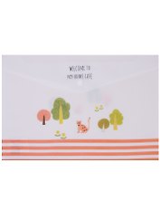 Папка-конверт А4 на кнопке "Welcome to my home cafe"