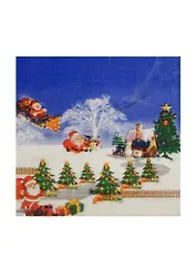 Салфетки 2-хслойные Дед мороз с елками (013) (11091704) (упаковка)