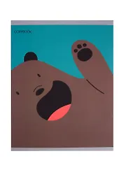 Тетрадь в клетку Unnika, "Привет от мишки", 48 листов, в ассортименте