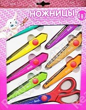 Набор ножниц детских FANCY с фигурн. реж. кромкой (FSC800) (165мм) (8в1) (упаковка)