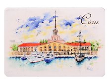 Магнит картон Морской вокзал (Сочи) (МК/501/006)