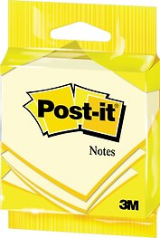 Блок бумаги 76*76 самоклеящийся Post-it 100л, канареечный-желтый, подвес, 3M