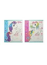 Тетрадь 12л кл. "My Little Pony. Сказочные пони" выб.лак., блестки, мел.картон, ассорти, Unnika
